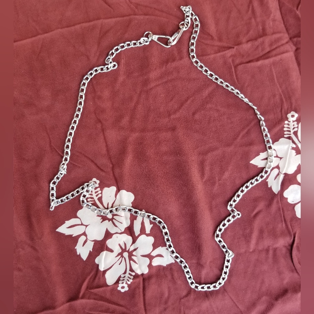 NWOT Silver  Chain bag chain 47” Unbranded